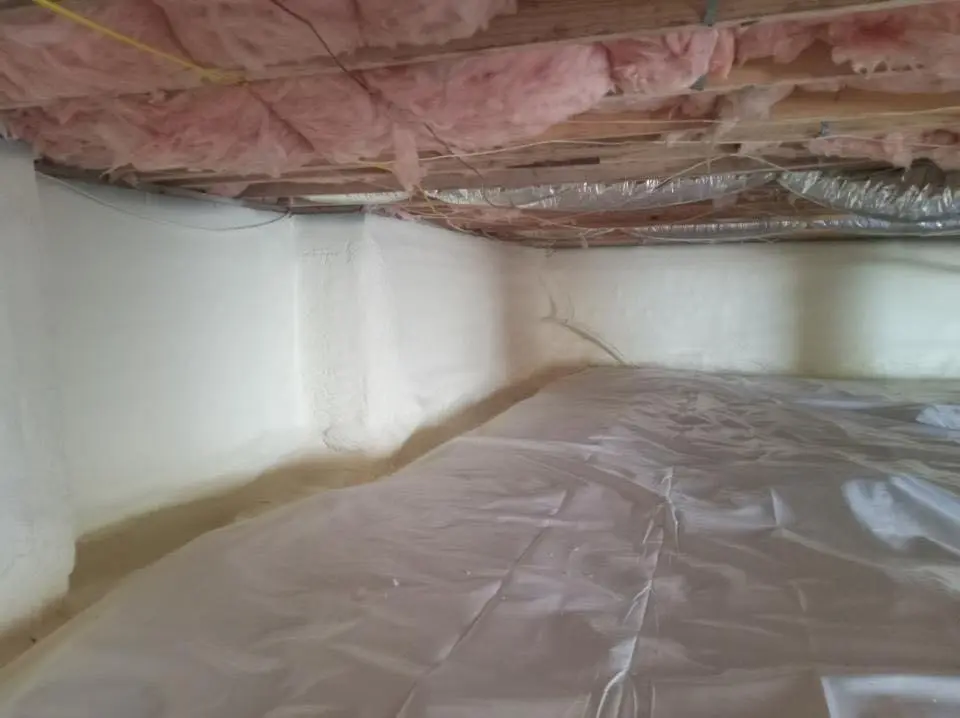 Crawl space encapsulation with closed-cell spray foam for Roof Waterproofing in Macedon